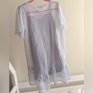 Zara Sheer silver Ruffle Dress. Size 3t